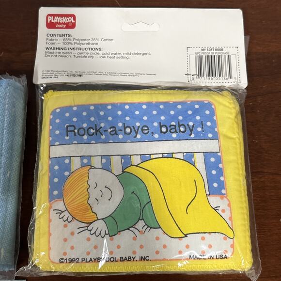 VTG Playskool Baby My Soft Book And Squeaker Books 80s 90s New Nursery Storytime - Picture 8 of 10